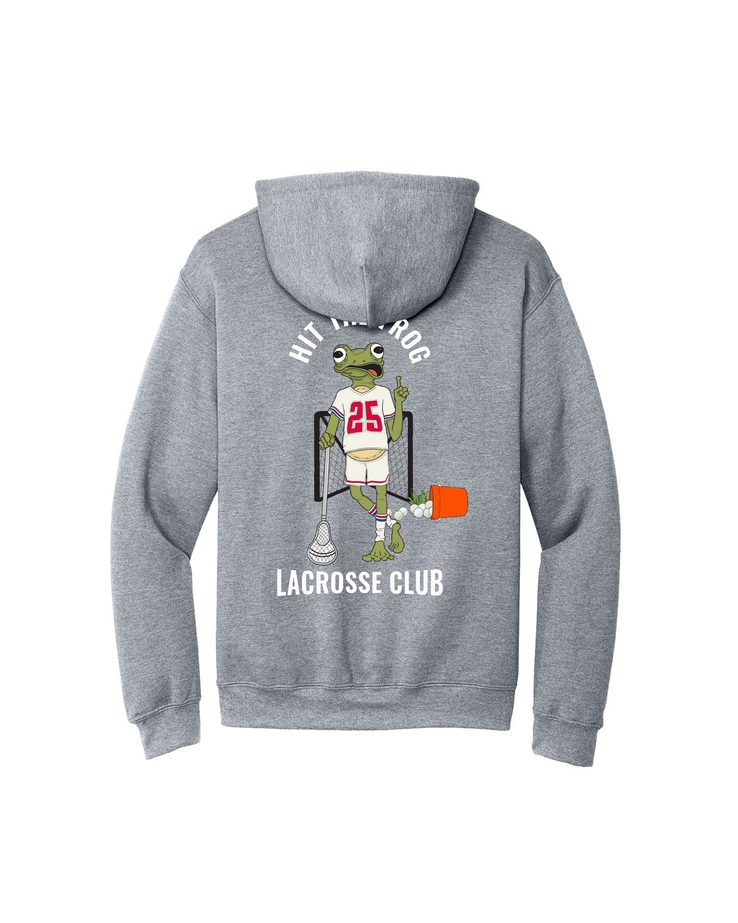 Hit The Frog Lacrosse Club Hoodie - Gray