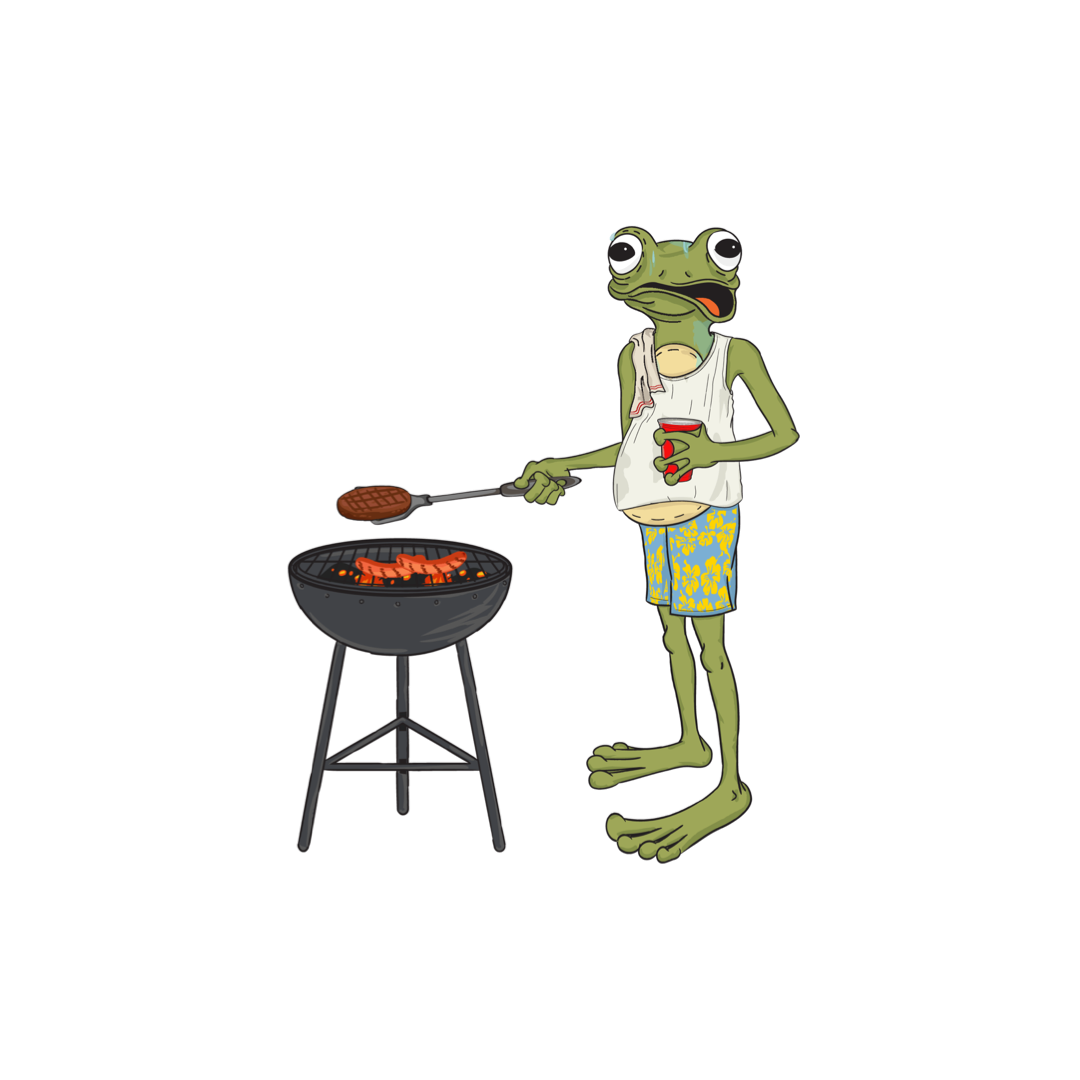 Grill Frog Sticker
