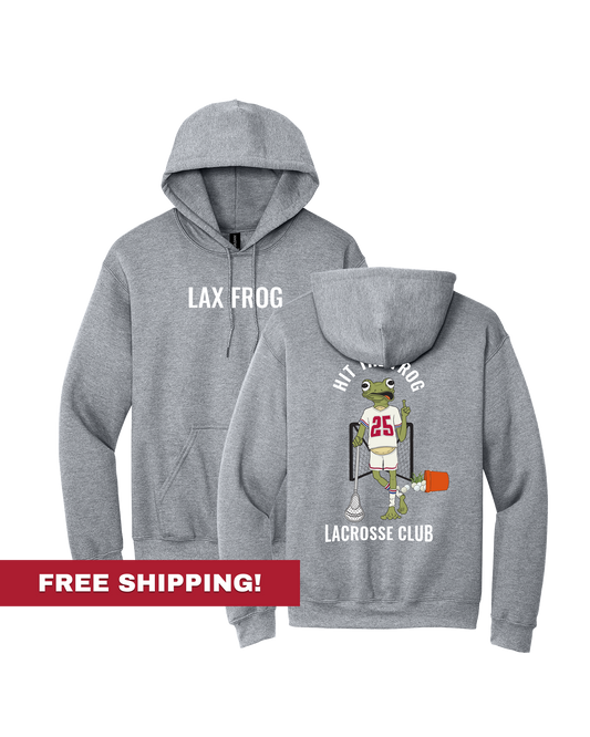 Hit The Frog Lacrosse Club Hoodie - Gray