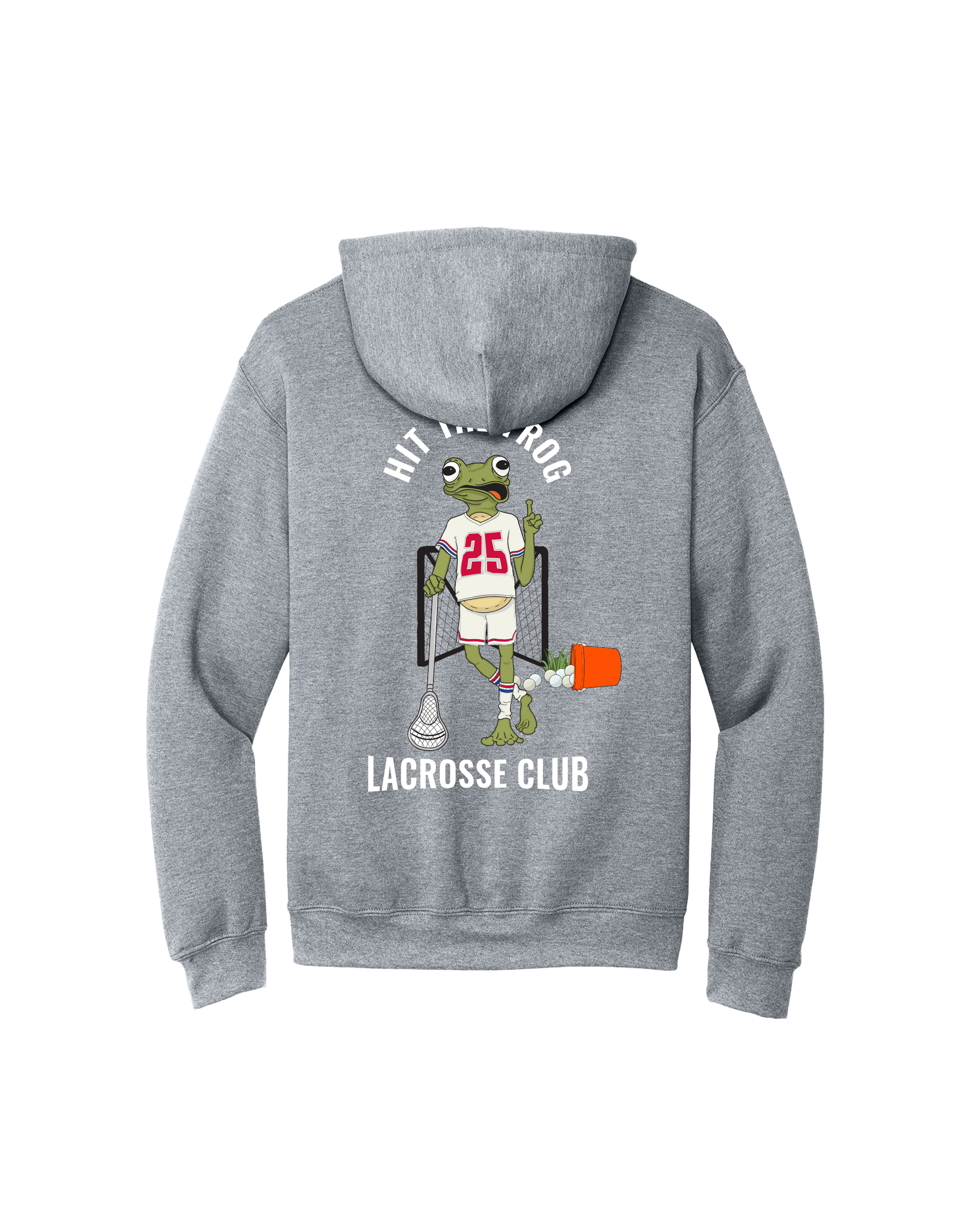 Hit The Frog Lacrosse Club Hoodie - Gray – Mitchell Pehlke Hit The Frog Lacrosse Club Hoodie - Gray – Mitchell Pehlke