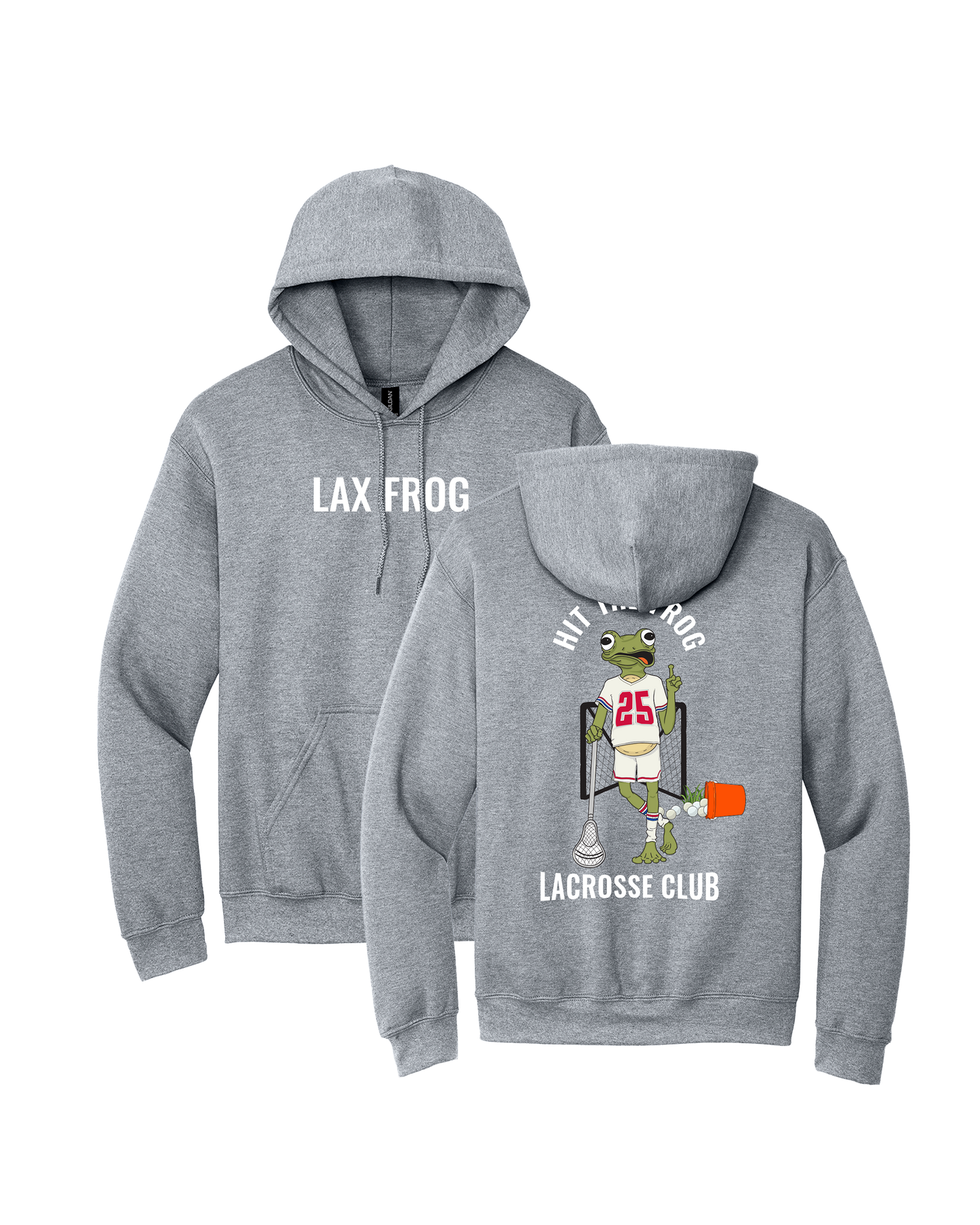 Hit The Frog Lacrosse Club Hoodie - Gray