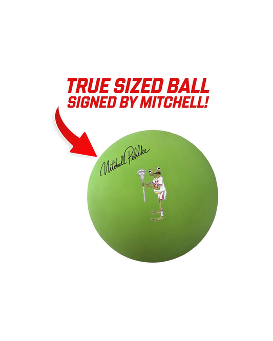 Signed Lax Frog Autograph Lacrosse Ball