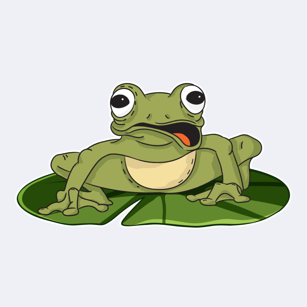 Hit the Frog Sticker